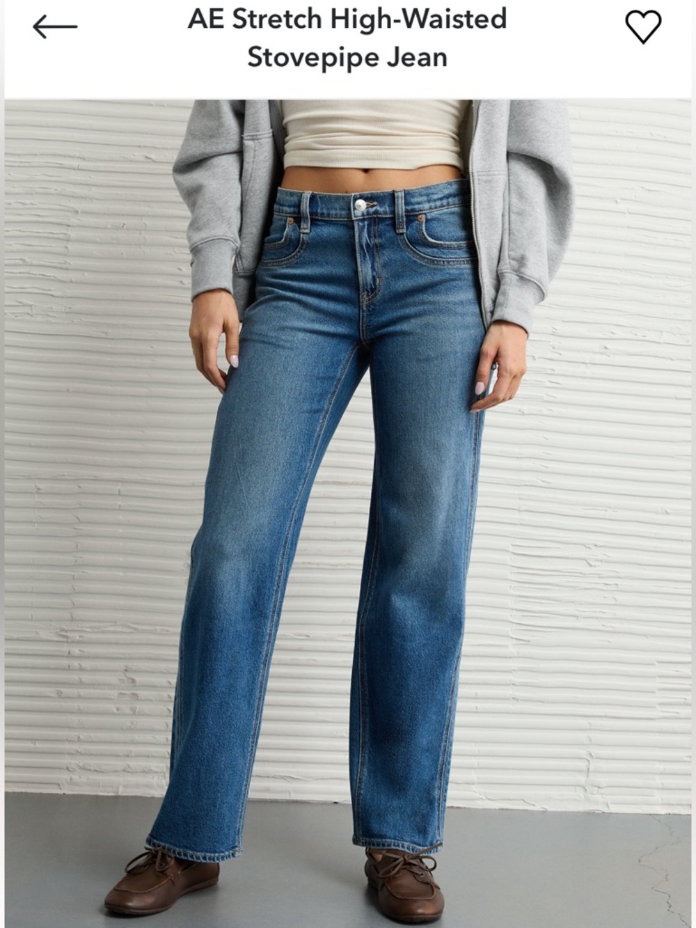AE stretch highwaisted stovepipe jean women’s size 18 long - Picture 1 of 7